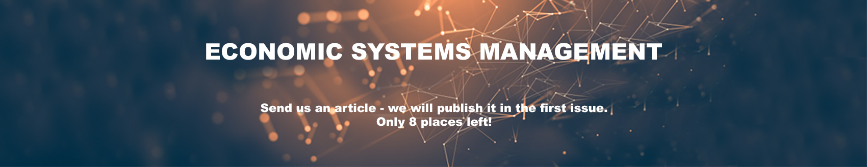  Send us an article to publish in the first issue